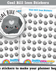 49 Cute Coal Bill Icons/Pay Bill/ Bills Reminder Planner Stickers