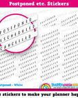 48 Cute Postponed/Rescheduled/Cancelled/Functional Planner Stickers
