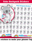 36 Cute Koko the Koala Backpack Planner Stickers