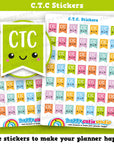 49 Cute C.T.C. Flags/Child Tax Credit/Planner Stickers