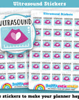 30 Cute Ultrasound/Scan Planner Stickers