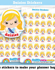 36 Cute Daisies Planner Stickers