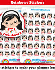 36 Cute Rainbows Planner Stickers