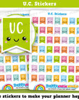 49 Cute U.C. Flags/Universal Credit/Planner Stickers