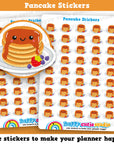 45 Cute Pancake/Pancake Day Planner Stickers