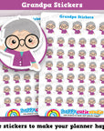 41 Cute Grandpa/Grandfather/Grandad Planner Stickers