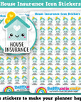 49 Cute House Insurance Bill Icons/Pay Bill/ Bills Reminder Planner Stickers