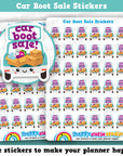 36 Cute Car Boot Sale Planner Stickers