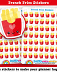 49 Cute French Fries/Fast Food Planner Stickers