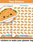 60 Cute Taco Planner Stickers