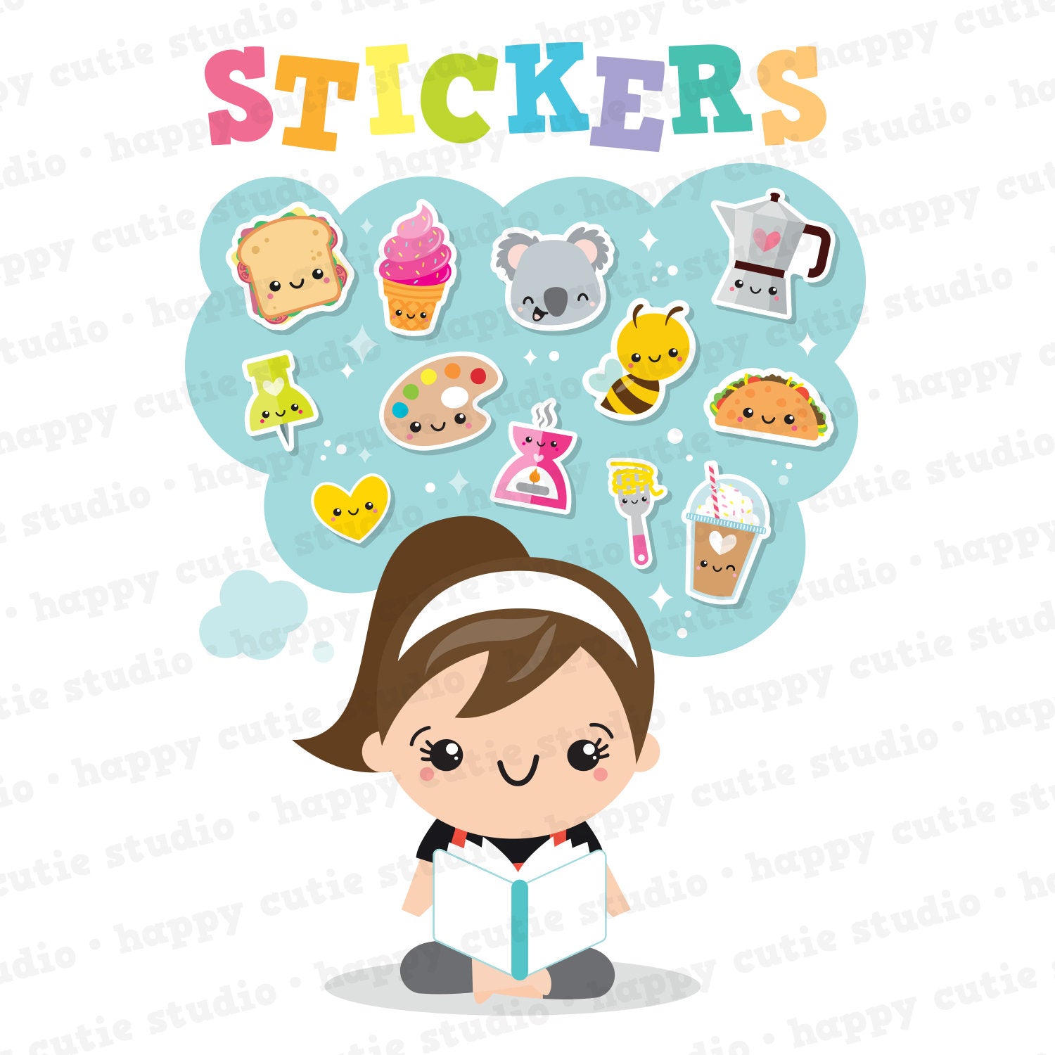 Happy Cutie Studio Sticker Album/Sticker Storage/Sticker Folder/Kawaii/Cute