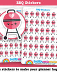 42 Cute BBQ/Cooking/Summer/Meal Planner Stickers