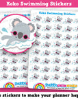 40 Cute Koko The Koala Swimming Planner Stickers