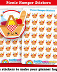 35 Cute Picnic Hamper Planner Stickers