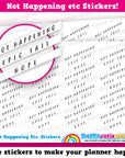 48 Cute Not Happening/Epic Fail/Nope FunctionalPlanner Stickers