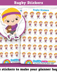 41 Cute HCS Boys Rugby Planner Stickers