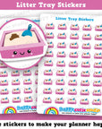 45 Litter Tray/Poop/Pet/Cat/Dog Planner Stickers
