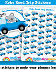 40 Cute Koko the Koala Road Trip/Car/Journey Planner Stickers