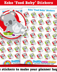 35 Cute Koko Christmas Food Baby/Festive/Holidays Planner Stickers