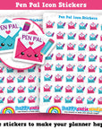48 Cute Pen Pal Icon Planner Stickers