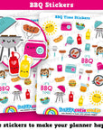 32 Cute BBQ/Barbeque/Summer/Grill Planner Stickers