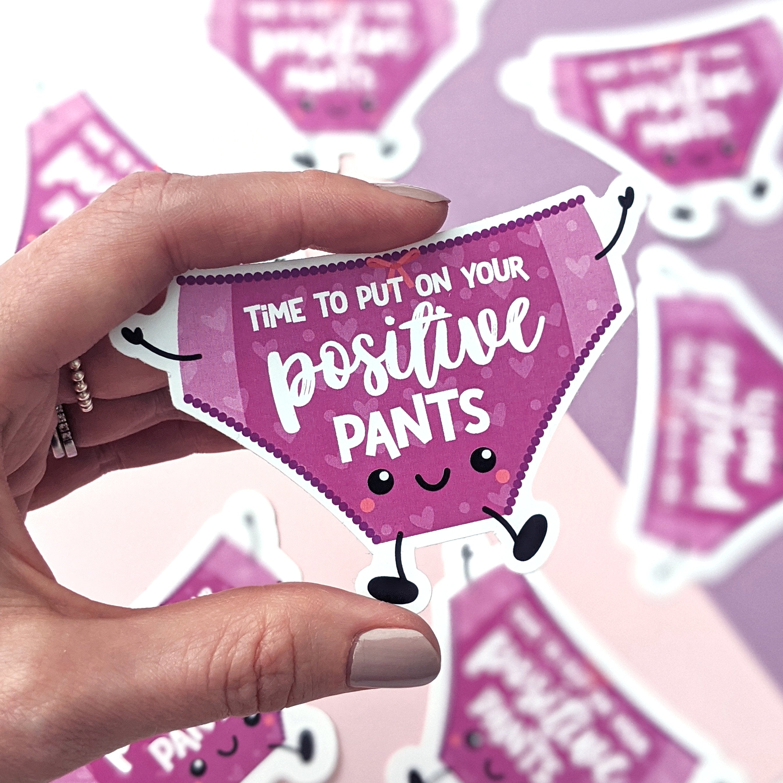 Happy Cutie Studio Positive Pants Large Sticker/Kawaii/Cute