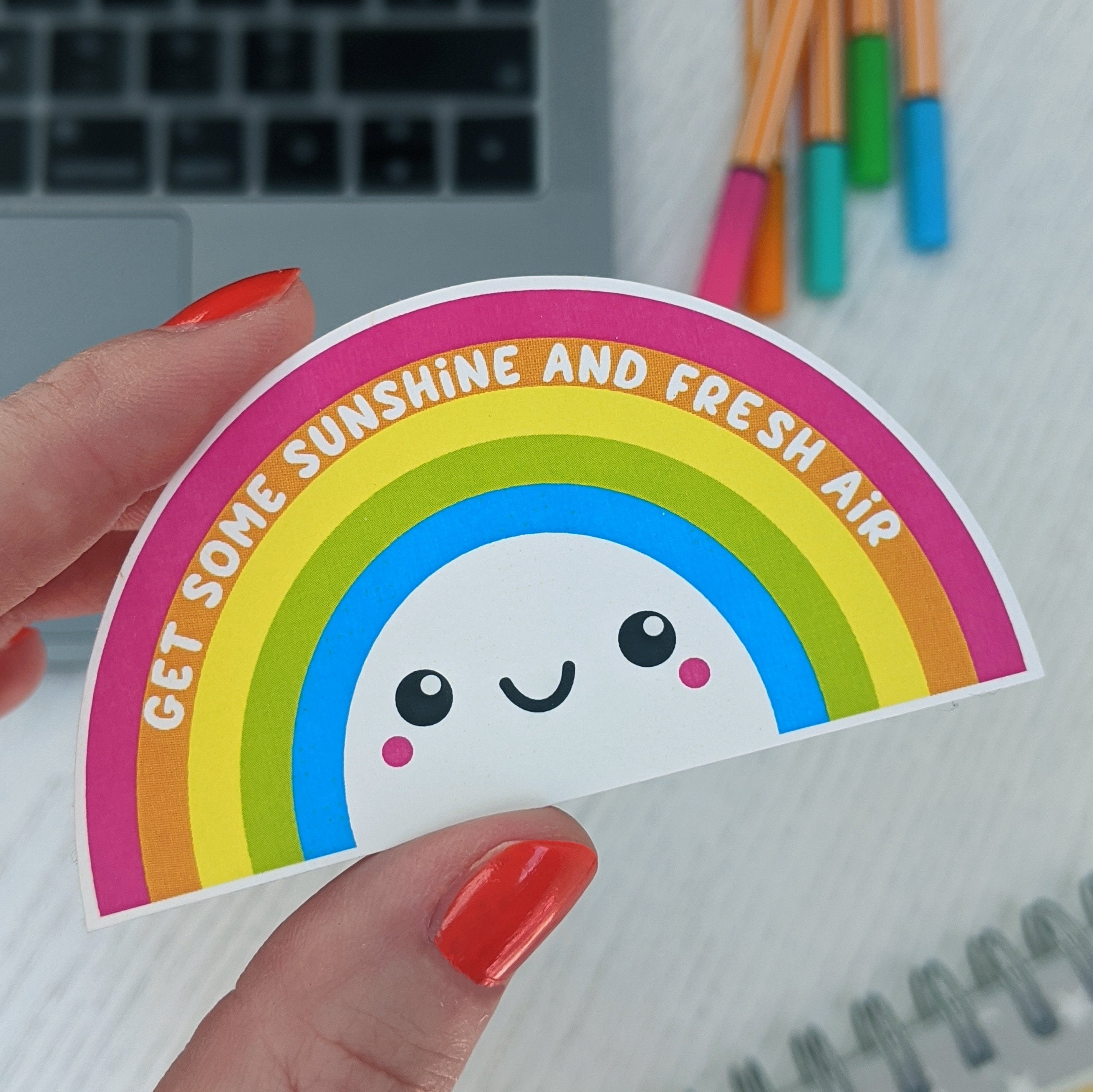 Happy Cutie Studio Happy Rainbow Large Sticker/Kawaii/Cute