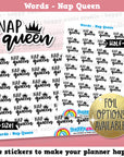 Nap Queen/Functional Planner Stickers