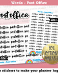 Post Office/Functional/Planner/Script Planner Stickers