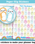 49 Cute Paper Clip/Stationery Planner Stickers