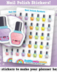 30 Cute Nail Polish/Varnish/Manicure/Pedicure Planner Stickers