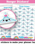 63 Cute Hangers/Clothes/Laundry/Chores Planner Stickers