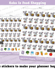 Koko the Koala Is Food Shopping Planner Stickers
