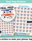 48 Cute Meal Prep/Meal Planning/Healthy Eating Planner Stickers