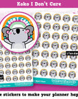 35 Cute Koko the Koala I Don't Care Planner Stickers