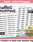 Collect Shopping Words/Functional/Planner Planner Stickers