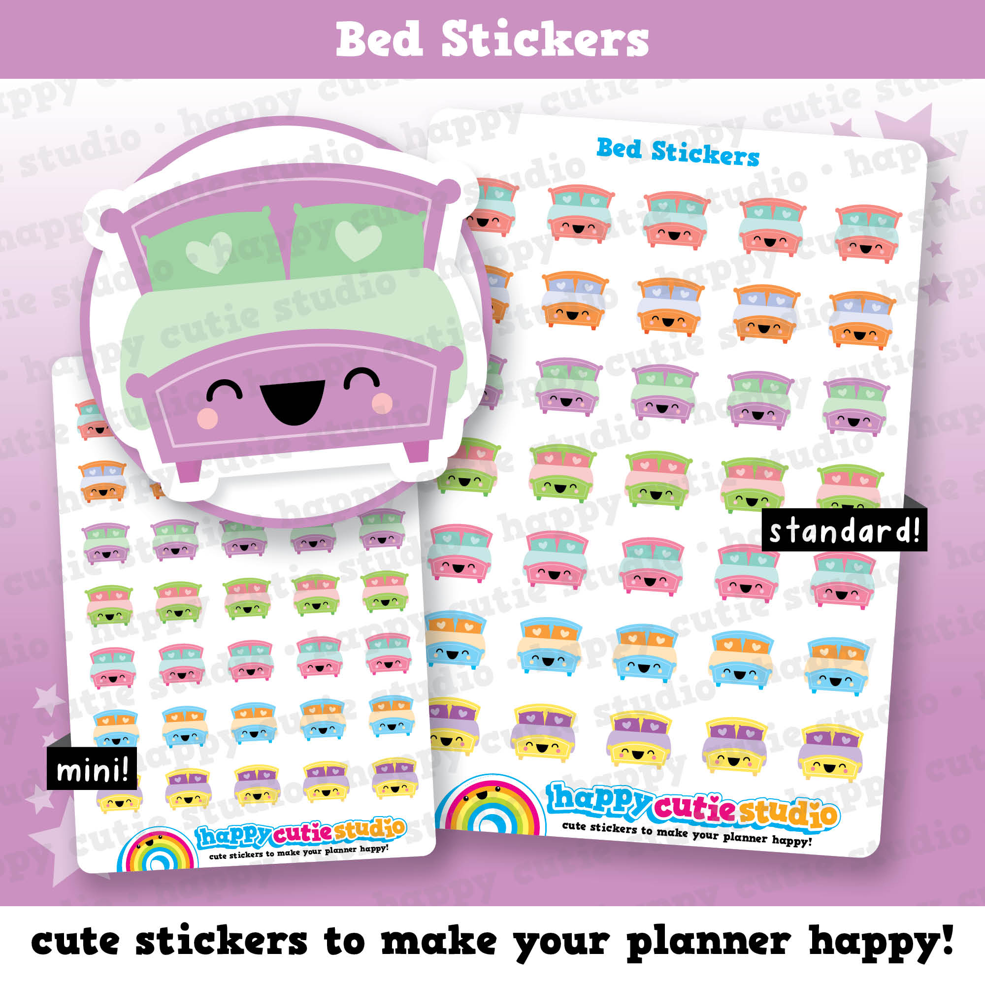 35 Cute Bed Planner Stickers – HappyCutieStudio