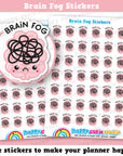 42 Cute Brain Fog/Cloud/Stress/Anxiety Planner Stickers