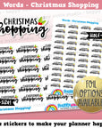 Christmas Shopping Words/Functional Planner Stickers