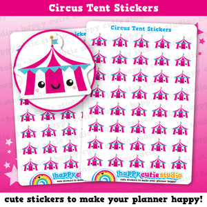40 Cute Circus Tent Planner Stickers