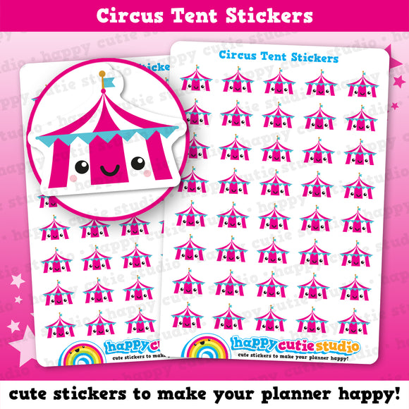 40 Cute Circus Tent Planner Stickers