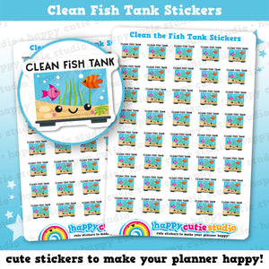 40 Cute Clean Fish Tank Planner Stickers