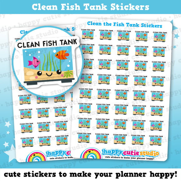 40 Cute Clean Fish Tank Planner Stickers