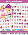 49 Cute Cupcake/Cake Planner Stickers