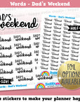 Dad's Weekend Words/Functional Planner Stickers