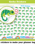 60 Cute Gecko/Reptile/Pet Planner Stickers