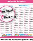 48 Cute Haircut/Appointment/Salon Reminder Planner Stickers