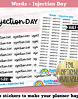 Injection Day Words/Functional Planner Stickers