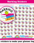 48 Cute Marking/Teacher/School Planner Stickers