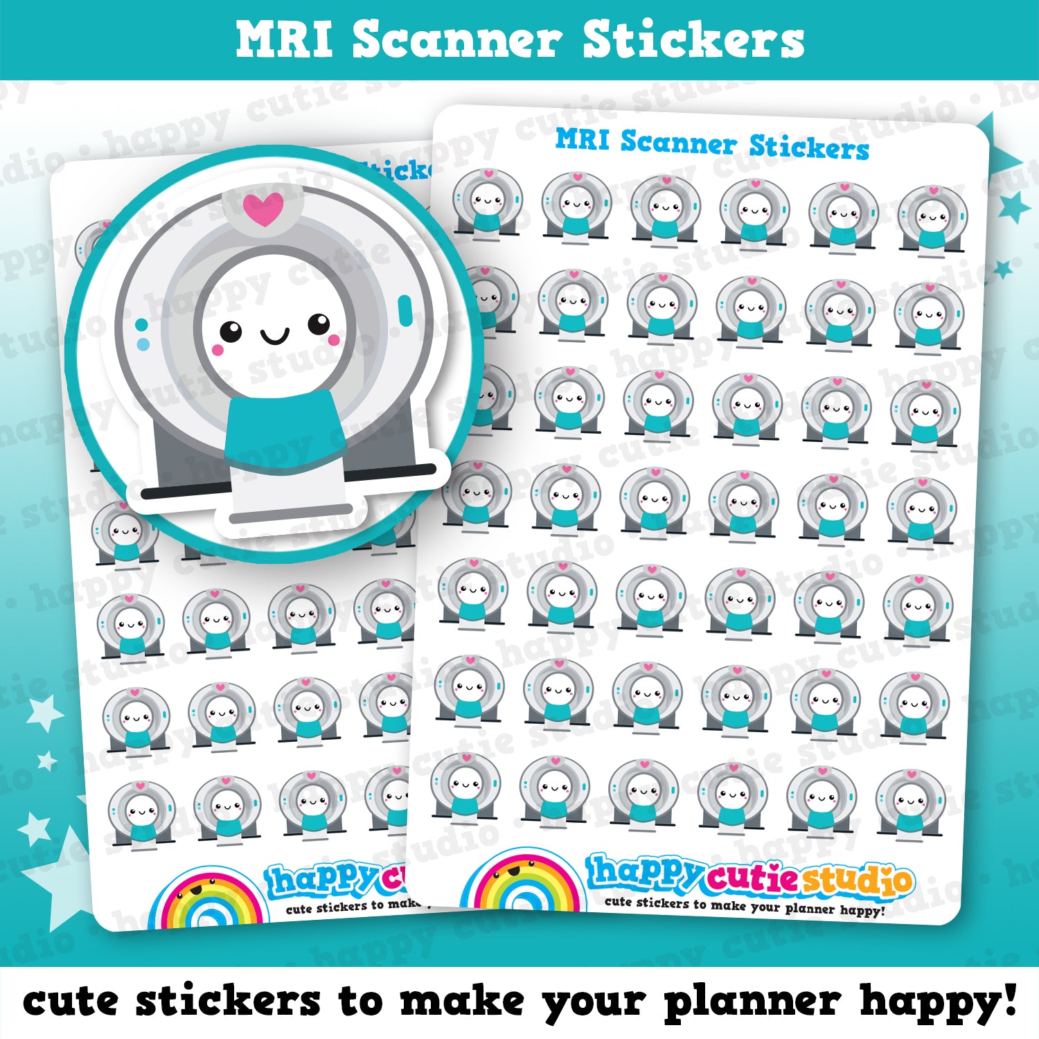 42 Cute MRI/CT/Scanner /Medical/Health Planner Stickers